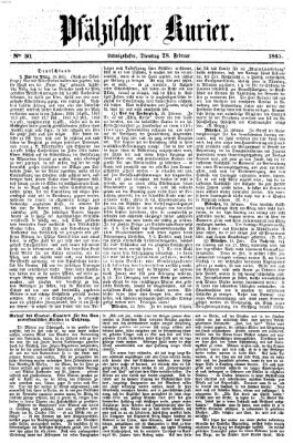 Pfälzischer Kurier Dienstag 28. Februar 1865