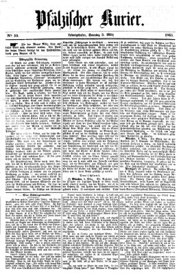 Pfälzischer Kurier Sonntag 5. März 1865