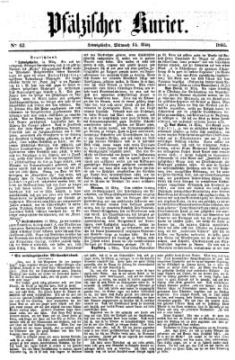 Pfälzischer Kurier Mittwoch 15. März 1865