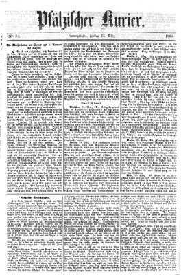 Pfälzischer Kurier Freitag 24. März 1865