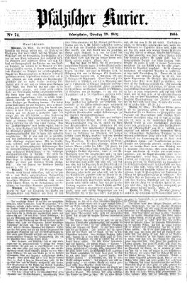 Pfälzischer Kurier Dienstag 28. März 1865