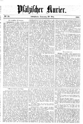 Pfälzischer Kurier Donnerstag 30. März 1865