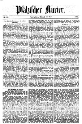 Pfälzischer Kurier Mittwoch 12. April 1865