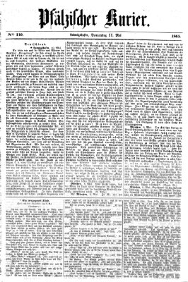 Pfälzischer Kurier Donnerstag 11. Mai 1865