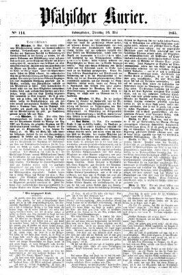 Pfälzischer Kurier Dienstag 16. Mai 1865