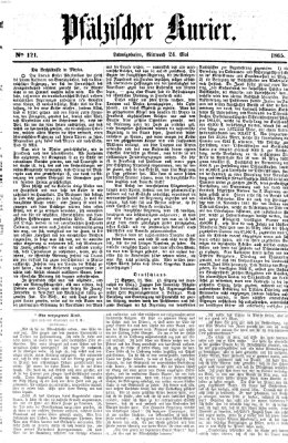 Pfälzischer Kurier Mittwoch 24. Mai 1865