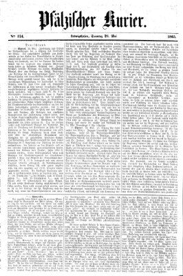 Pfälzischer Kurier Sonntag 28. Mai 1865