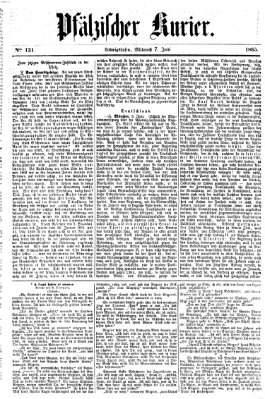 Pfälzischer Kurier Mittwoch 7. Juni 1865