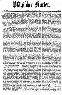 Pfälzischer Kurier Donnerstag 29. Juni 1865