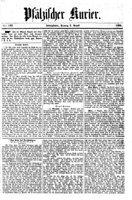 Pfälzischer Kurier Sonntag 6. August 1865