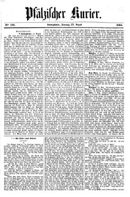 Pfälzischer Kurier Dienstag 22. August 1865