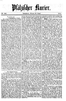 Pfälzischer Kurier Mittwoch 30. August 1865