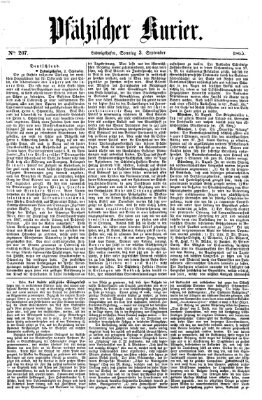Pfälzischer Kurier Sonntag 3. September 1865