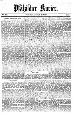 Pfälzischer Kurier Freitag 8. September 1865