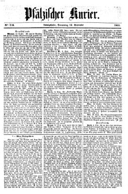 Pfälzischer Kurier Donnerstag 14. September 1865