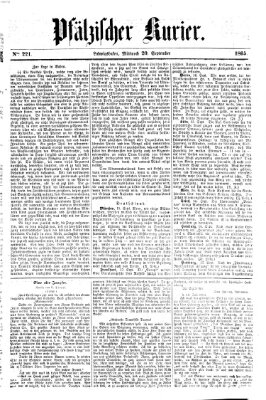 Pfälzischer Kurier Mittwoch 20. September 1865