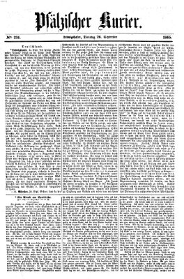 Pfälzischer Kurier Dienstag 26. September 1865