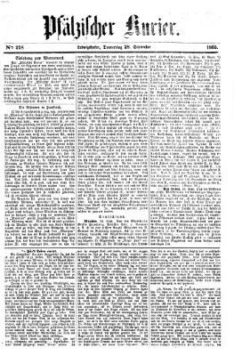 Pfälzischer Kurier Donnerstag 28. September 1865