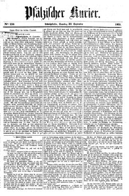 Pfälzischer Kurier Samstag 30. September 1865