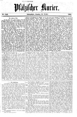 Pfälzischer Kurier Samstag 14. Oktober 1865