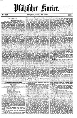 Pfälzischer Kurier Sonntag 22. Oktober 1865