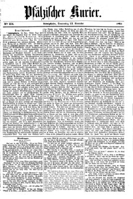 Pfälzischer Kurier Donnerstag 23. November 1865