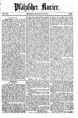 Pfälzischer Kurier Samstag 25. November 1865