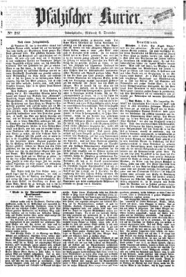 Pfälzischer Kurier Mittwoch 6. Dezember 1865