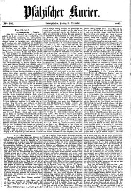 Pfälzischer Kurier Freitag 8. Dezember 1865