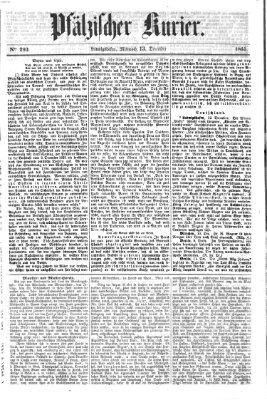 Pfälzischer Kurier Mittwoch 13. Dezember 1865