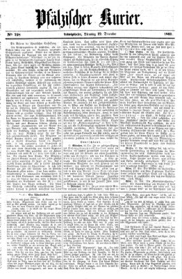 Pfälzischer Kurier Dienstag 19. Dezember 1865