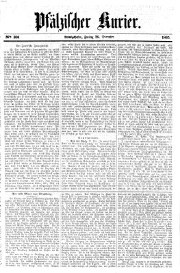 Pfälzischer Kurier Freitag 29. Dezember 1865