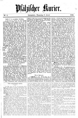 Pfälzischer Kurier Donnerstag 4. Januar 1866