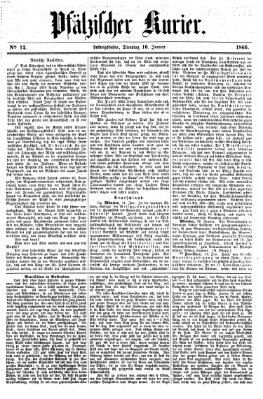 Pfälzischer Kurier Dienstag 16. Januar 1866