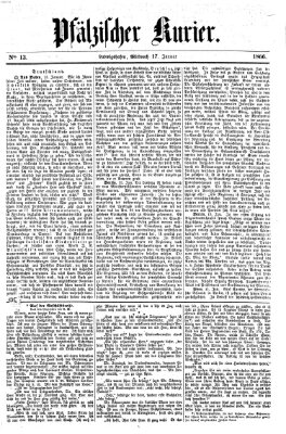 Pfälzischer Kurier Mittwoch 17. Januar 1866