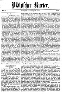 Pfälzischer Kurier Donnerstag 18. Januar 1866