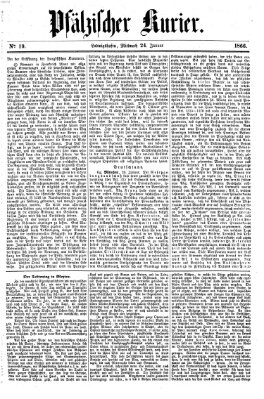 Pfälzischer Kurier Mittwoch 24. Januar 1866