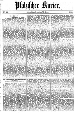 Pfälzischer Kurier Donnerstag 25. Januar 1866