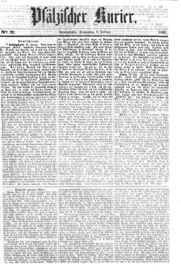 Pfälzischer Kurier Donnerstag 1. Februar 1866