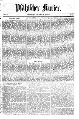 Pfälzischer Kurier Donnerstag 8. Februar 1866