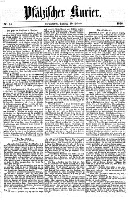 Pfälzischer Kurier Samstag 10. Februar 1866