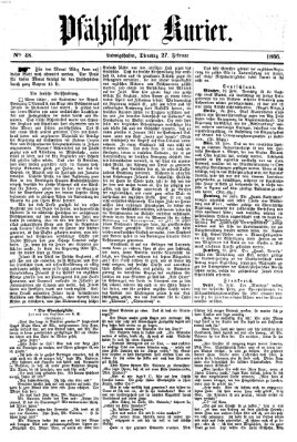 Pfälzischer Kurier Dienstag 27. Februar 1866