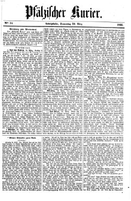 Pfälzischer Kurier Donnerstag 29. März 1866