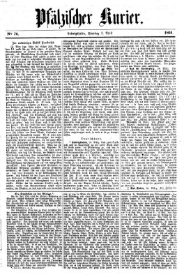 Pfälzischer Kurier Sonntag 1. April 1866