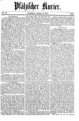 Pfälzischer Kurier Samstag 14. April 1866