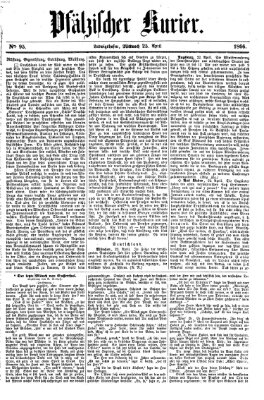 Pfälzischer Kurier Mittwoch 25. April 1866