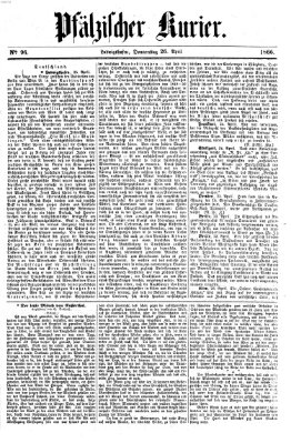 Pfälzischer Kurier Donnerstag 26. April 1866