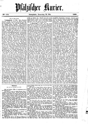 Pfälzischer Kurier Donnerstag 24. Mai 1866