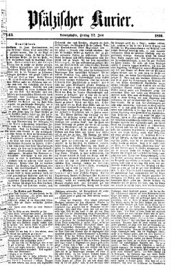 Pfälzischer Kurier Freitag 22. Juni 1866