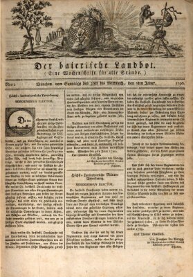 Der baierische Landbot Sonntag 3. Januar 1790